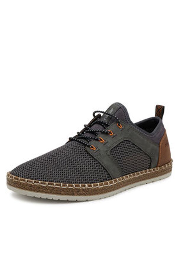 Rieker Półbuty B5252-45 Szary. Kolor: szary. Materiał: materiał