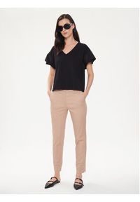 Sisley Spodnie materiałowe 4GV3L5AH6 Beżowy Regular Fit. Kolor: beżowy. Materiał: bawełna #4