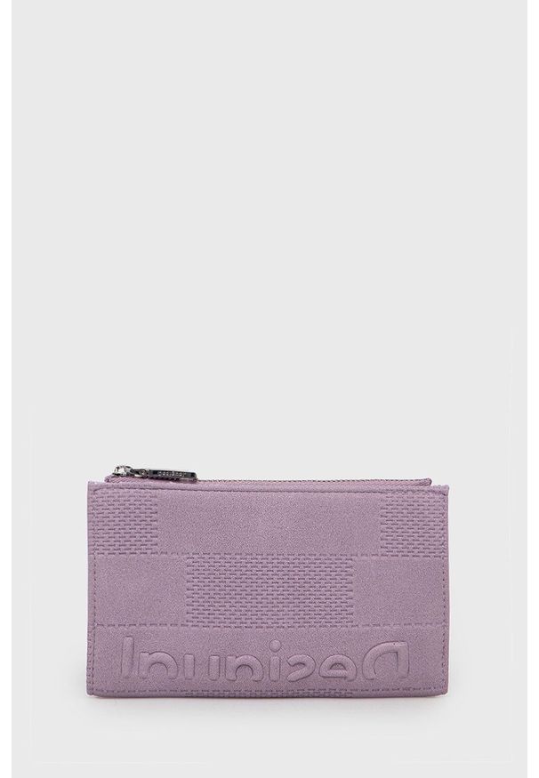 Desigual portfel damski kolor fioletowy. Kolor: fioletowy