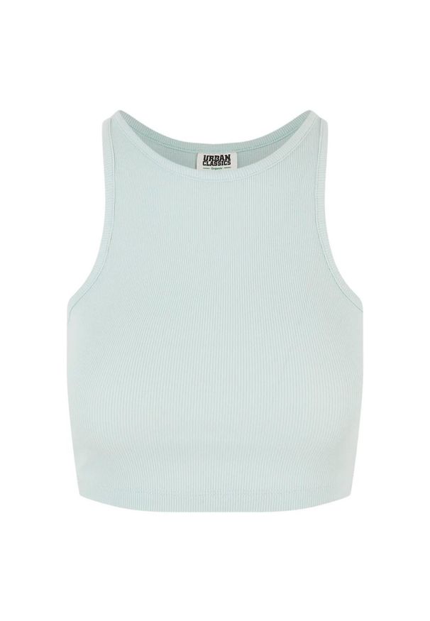 Urban Classics - Top Damski / Damski Z Prążkowanej Bawełny Organicznej. Kolor: zielony. Materiał: bawełna, prążkowany
