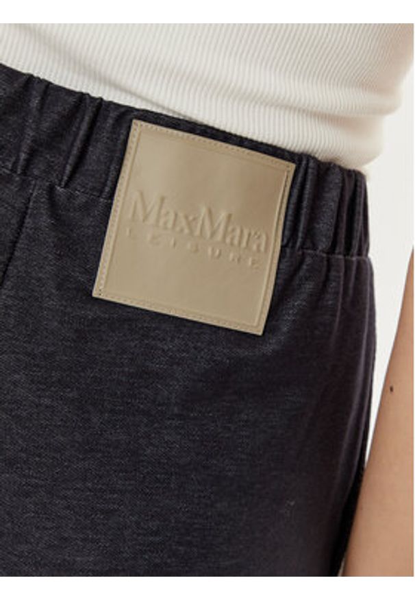 Max Mara Leisure Spodnie materiałowe Quiete 2426786048600 Granatowy Regular Fit. Kolor: niebieski. Materiał: bawełna