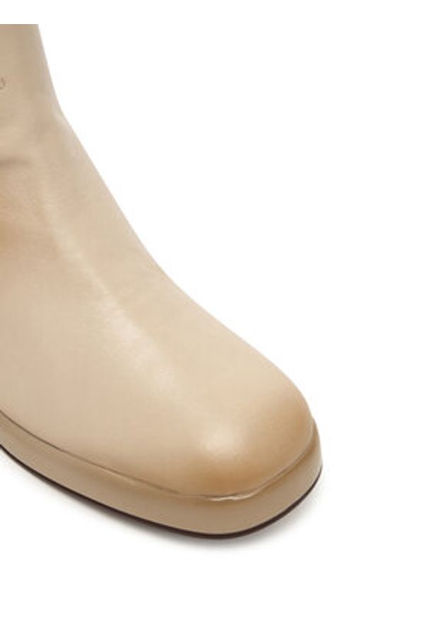 Hispanitas Botki HI254228 Écru. Materiał: skóra, lakier