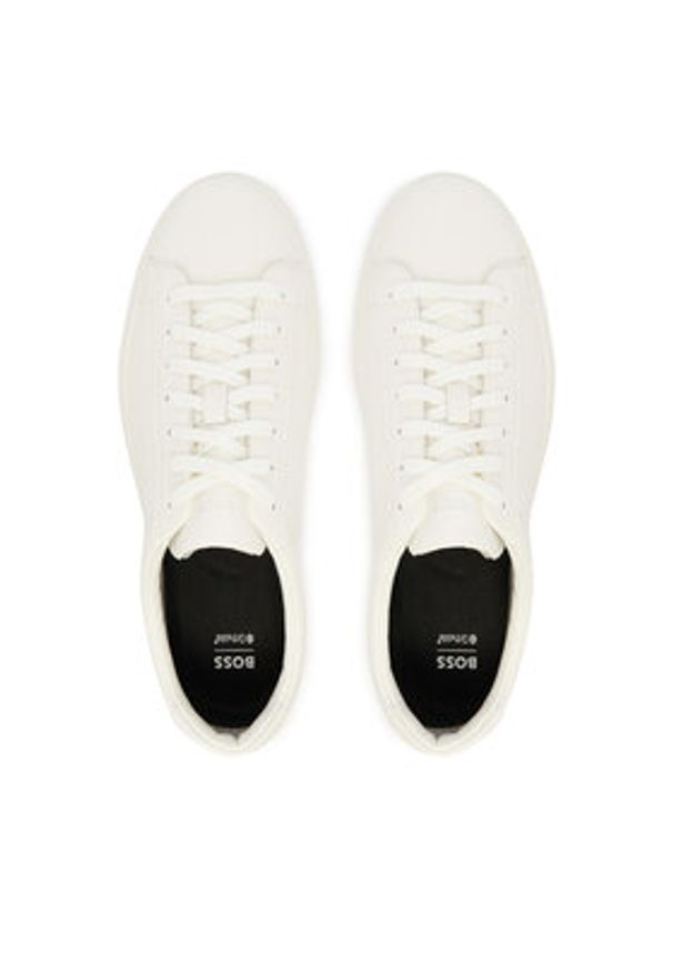 BOSS Sneakersy Kieran 50552853 Biały. Kolor: biały. Materiał: skóra