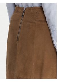 MAX&Co. Spódnica skórzana Guelfi 2526406011200 Brązowy Straight Fit. Kolor: brązowy. Materiał: skóra #3