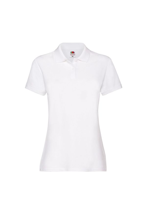 FRUIT OF THE LOOM - Damska Koszulka Polo Premium 170. Typ kołnierza: polo. Kolor: biały