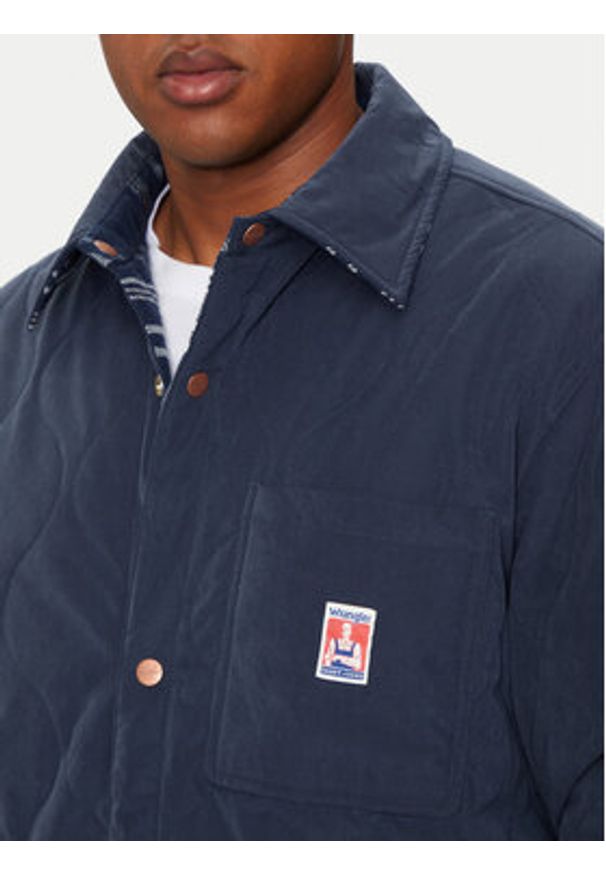 Wrangler Kurtka przejściowa Casey 112357279 Niebieski Relaxed Fit. Kolor: niebieski. Materiał: bawełna