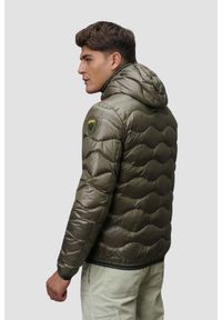 Blauer USA - BLAUER Zielona męska kurtka Wave Short Jackets, Rozmiar M. Okazja: na co dzień. Kolor: czarny. Materiał: poliamid. Styl: casual