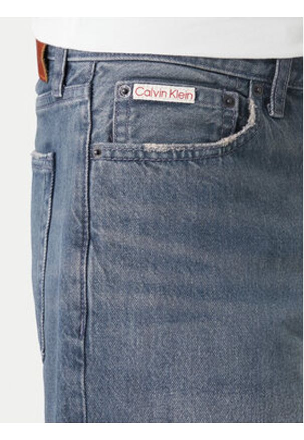 Calvin Klein Jeans Szorty jeansowe Classic LV04RF788G Szary Regular Fit. Kolor: szary. Materiał: bawełna