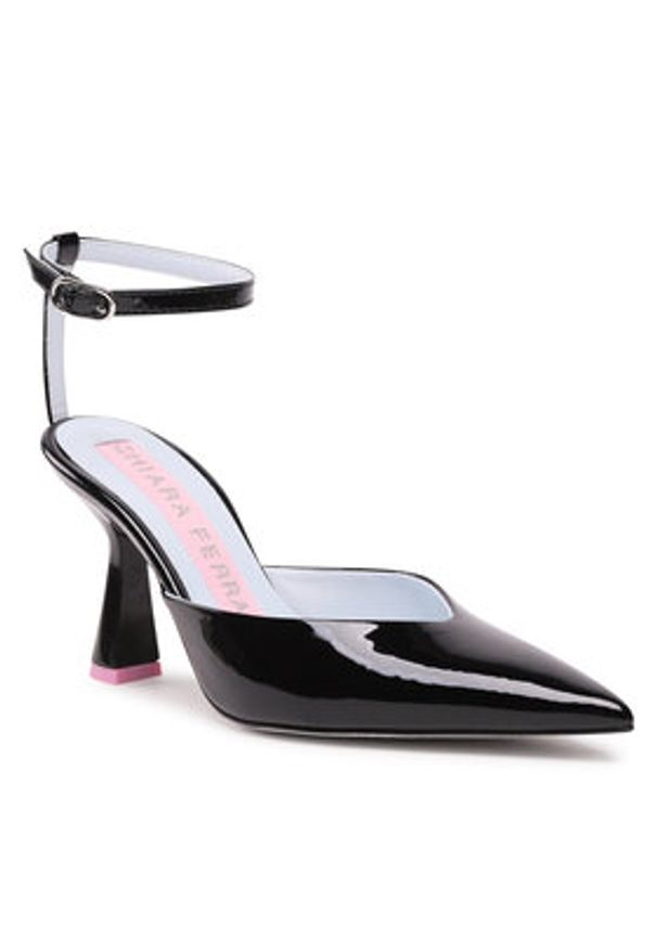 Chiara Ferragni Sandały CF3141-001 Czarny. Kolor: czarny. Materiał: skóra