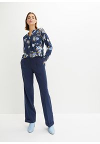 bonprix - Bluzka tunikowa. Kolor: niebieski. Materiał: wiskoza #2