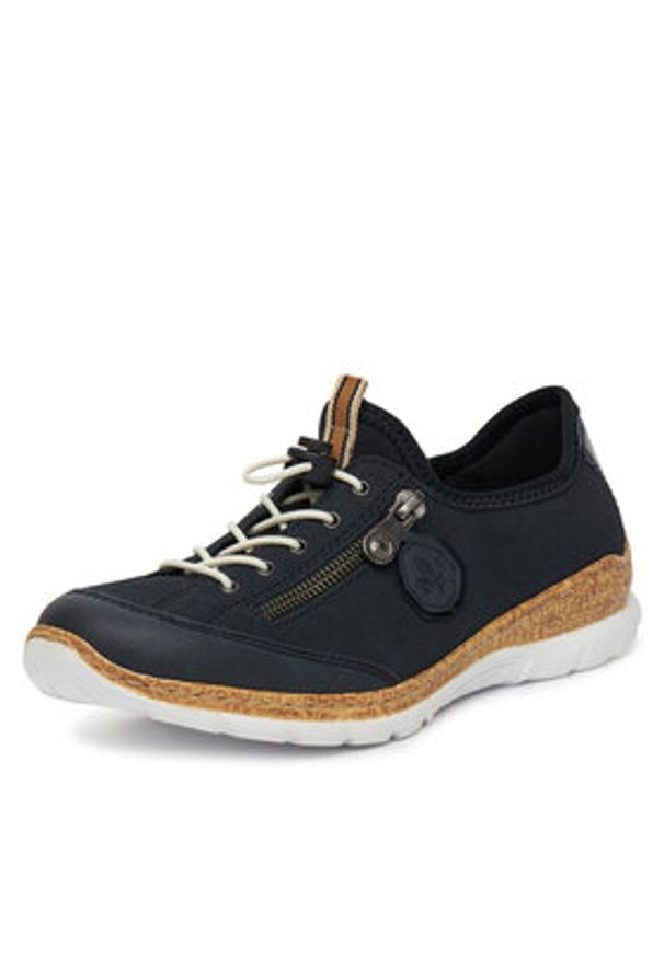 Rieker Sneakersy N4263-14 Granatowy. Kolor: niebieski. Materiał: materiał, syntetyk
