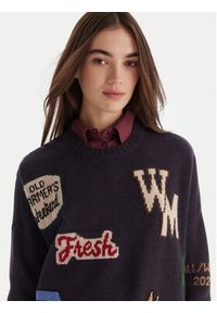 Weekend Max Mara Sweter Pavidi 2525366262 Granatowy Oversize. Kolor: niebieski. Materiał: wełna #4