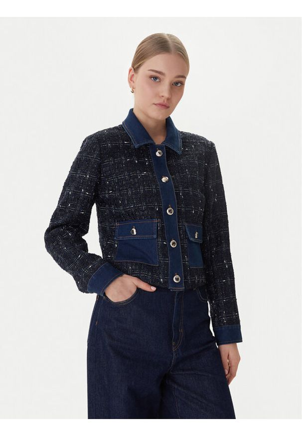 Morgan Marynarka 261-VINCA Granatowy Regular Fit. Kolor: niebieski. Materiał: syntetyk