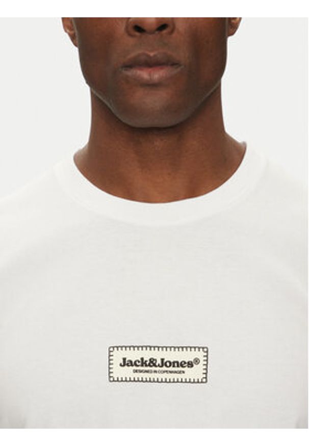 Jack & Jones - Jack&Jones T-Shirt Split 12273182 Biały Regular Fit. Kolor: biały. Materiał: bawełna