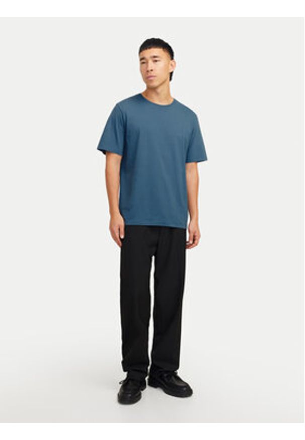 Jack & Jones - Jack&Jones T-Shirt Organic Basic 12156101 Niebieski Standard Fit. Kolor: niebieski. Materiał: bawełna