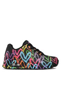 skechers - Skechers Sneakersy Highlight Love 177981/BKMT Czarny. Kolor: czarny. Materiał: skóra #1