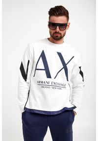 Armani Exchange - Bluza ARMANI EXCHANGE. Materiał: tkanina. Długość: długie. Wzór: nadruk