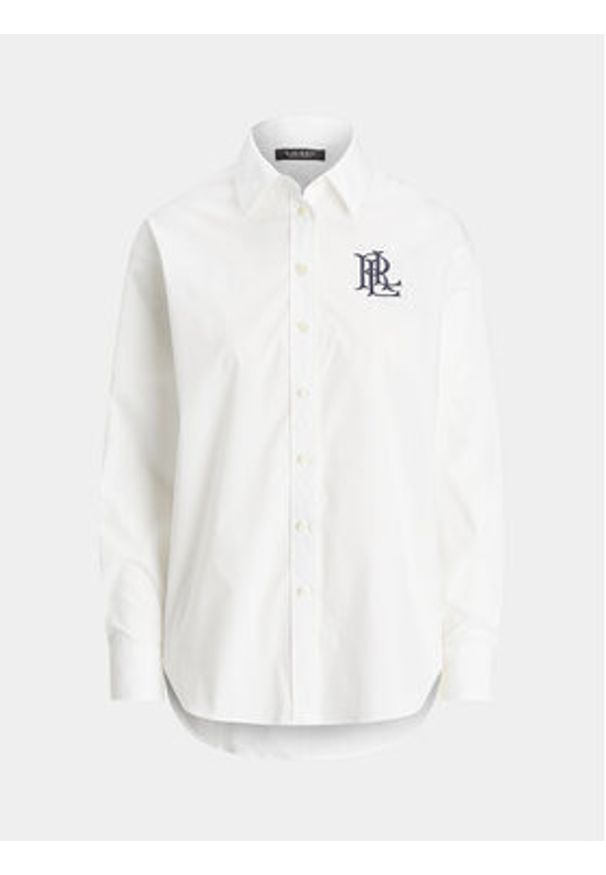 Lauren Ralph Lauren Koszula 200932538001 Biały Straight Fit. Kolor: biały. Materiał: bawełna