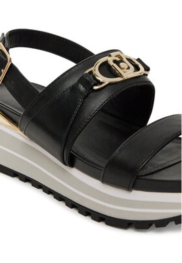 Liu Jo Sandały BA5081P010222222 Czarny. Kolor: czarny. Materiał: skóra