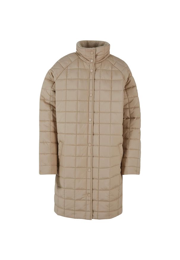 Damska długa kurtka Urban Classics. Kolor: beżowy. Materiał: poliester, materiał, puch. Długość: długie
