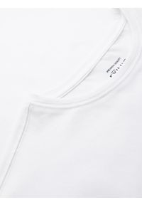 Ombre Clothing - Męski longsleeve SLIM FIT z elastanem i printem – biały V2 - Rozmiar: S. Okazja: na co dzień. Kolor: biały. Materiał: elastan. Długość rękawa: długi rękaw. Wzór: nadruk. Styl: casual #4