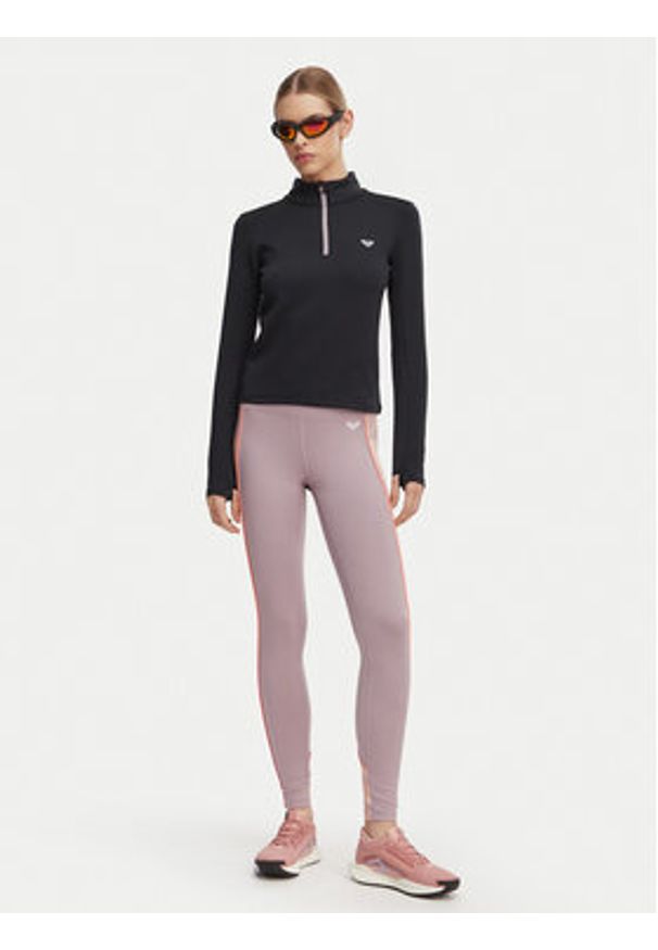 Roxy Koszulka techniczna Waves Of Warmth Tech Top ERJFT05033 Czarny Regular Fit. Kolor: czarny. Materiał: syntetyk