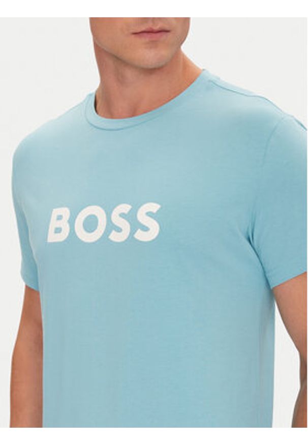 BOSS T-Shirt 50491706 Niebieski Regular Fit. Kolor: niebieski. Materiał: bawełna