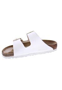 Klapki damskie Birkenstock Arizona. Kolor: biały, wielokolorowy, beżowy. Materiał: zamsz