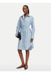 BOSS Sukienka koszulowa C_Delegant_3 50561950 Niebieski Regular Fit. Kolor: niebieski. Materiał: bawełna. Typ sukienki: koszulowe #5