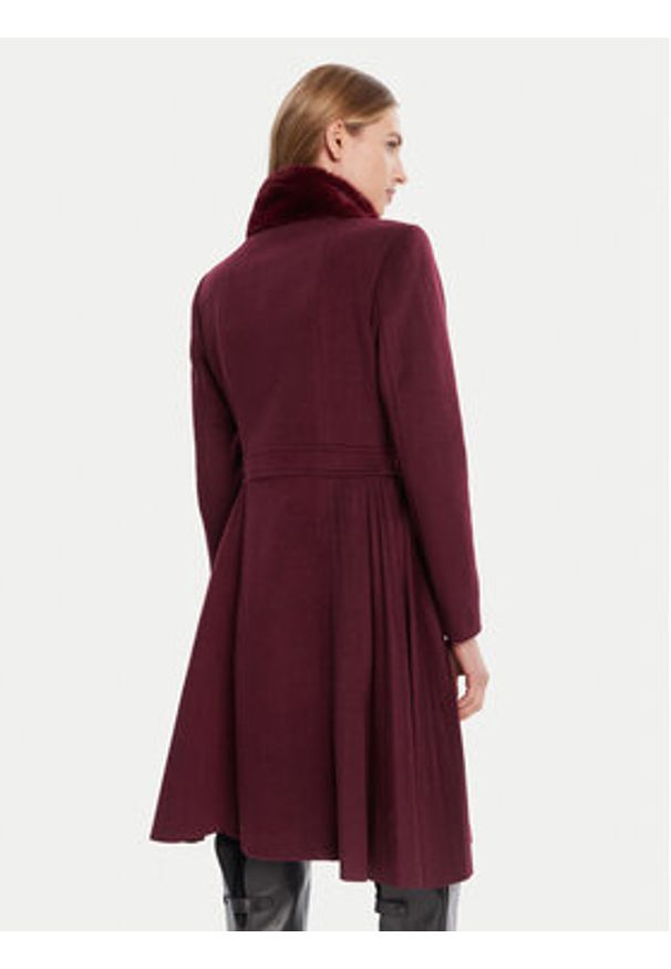 Rinascimento Płaszcz przejściowy CFC0125794003 Bordowy Regular Fit. Kolor: czerwony. Materiał: syntetyk