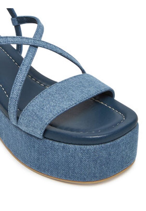 Pollini Sandały SA16318I0MTQ0707 Niebieski. Kolor: niebieski. Materiał: materiał
