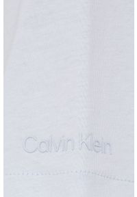 Calvin Klein t-shirt bawełniany kolor niebieski. Kolor: niebieski. Materiał: bawełna. Wzór: gładki. Styl: klasyczny #5