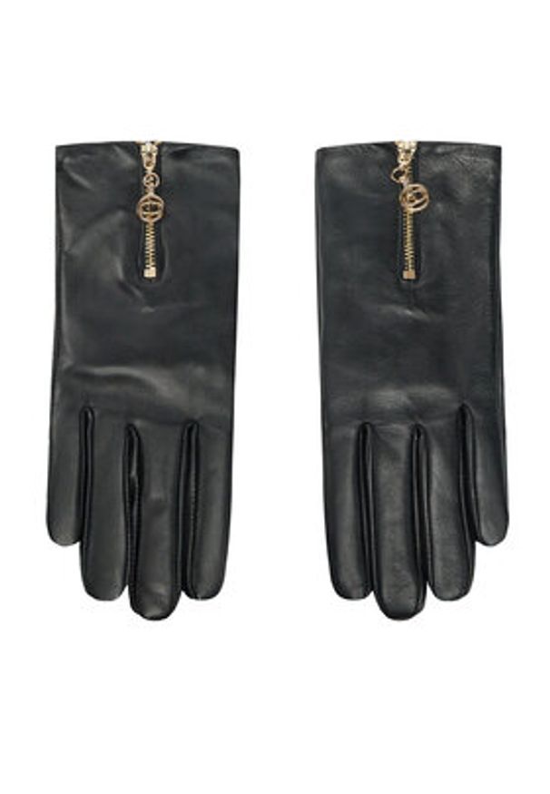 TwinSet - TWINSET Rękawiczki Damskie 242TO5561 Czarny. Kolor: czarny. Materiał: skóra