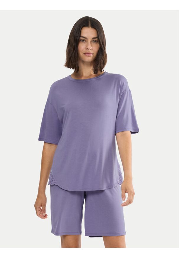 Triumph Piżama Timeless Sensuality 10222627 Fioletowy Relaxed Fit. Kolor: fioletowy. Materiał: lyocell