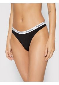 Calvin Klein Underwear Komplet 3 par stringów 000QD3587E Czarny. Kolor: czarny. Materiał: bawełna #5
