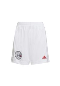 Adidas - Spodenki chłopięce adidas Domicile Ajax Amsterdam 21/22. Kolor: wielokolorowy, beżowy, biały