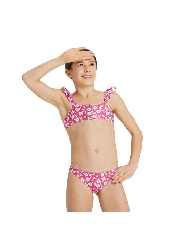 Strój kąpielowy dziewczęcy dwuczęściowy na basen plażę Arena Bikini. Kolor: różowy