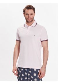 TOMMY HILFIGER - Tommy Hilfiger Polo 1985 MW0MW30750 Różowy Slim Fit. Typ kołnierza: polo. Kolor: różowy. Materiał: bawełna