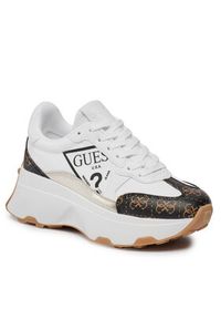 Guess Sneakersy Calebb5 FLPCB5 FAL12 Biały. Kolor: biały