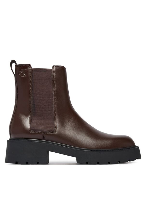Calvin Klein Sztyblety Chunky Chelsea Boot Pol Lth HW0HW03267 Czarny. Kolor: czarny. Materiał: skóra