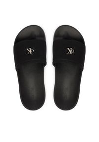 Calvin Klein Klapki Nemo - Canvas Signature Logo Sliders HW0HW02960 Czarny. Kolor: czarny. Materiał: materiał #4