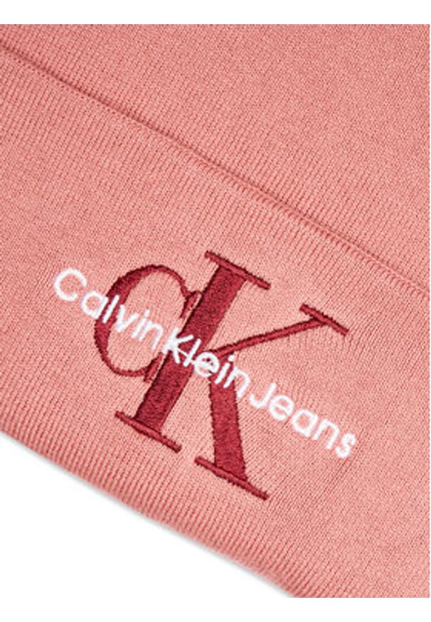Calvin Klein Czapka Mono Logo Embro K60K612668 Różowy. Kolor: różowy. Materiał: bawełna