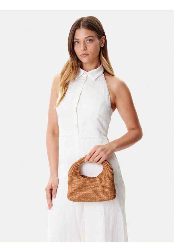 Manebi Torebka Halfmoon Bag V 2.2 DH Brązowy. Kolor: brązowy