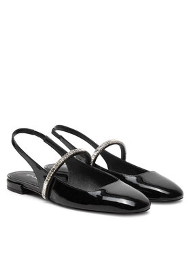 Stuart Weitzman Sandały Stefanie Slngback Fl SI438 Czarny. Kolor: czarny. Materiał: skóra