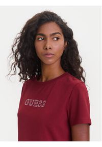 Guess T-Shirt V3BI11 J1314 Bordowy Regular Fit. Kolor: czerwony. Materiał: bawełna #5