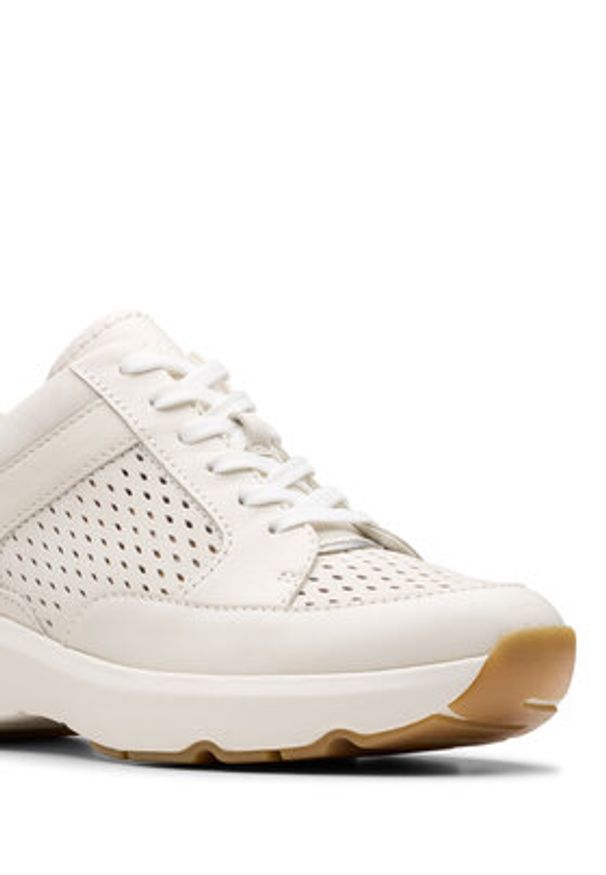 Clarks Sneakersy Tivoli Walk 26181361 Biały. Kolor: biały. Materiał: skóra