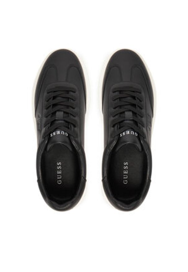 Guess Sneakersy FMFPLA LEA12 Czarny. Kolor: czarny. Materiał: skóra