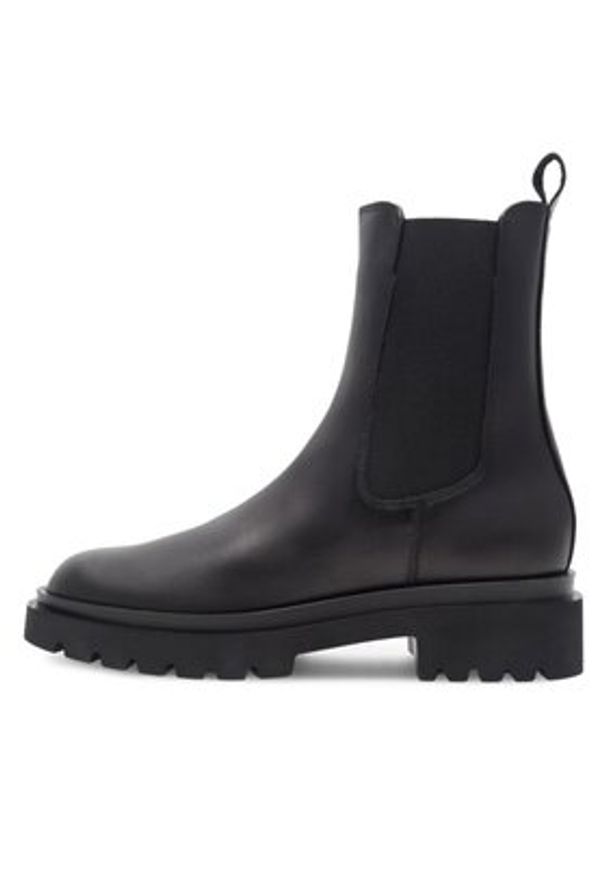Gino Rossi Botki SUSAN-26034PE Czarny. Kolor: czarny. Materiał: skóra
