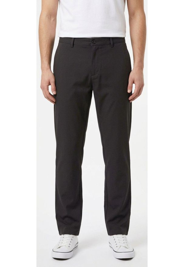 Materiałowe Spodnie Męskie, Eleganckie - Rigon - Wenge (Głęboki Brąz). Kolor: beżowy, wielokolorowy, brązowy. Materiał: elastan, wiskoza, poliester. Styl: elegancki