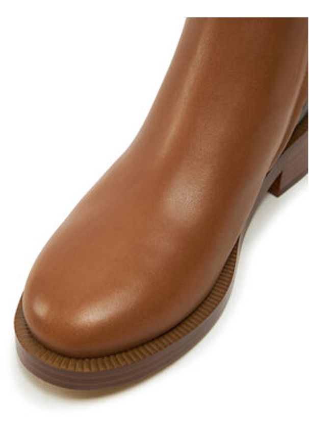 MICHAEL Michael Kors Botki Carlisle 40F4CLME8L Brązowy. Kolor: brązowy. Materiał: skóra